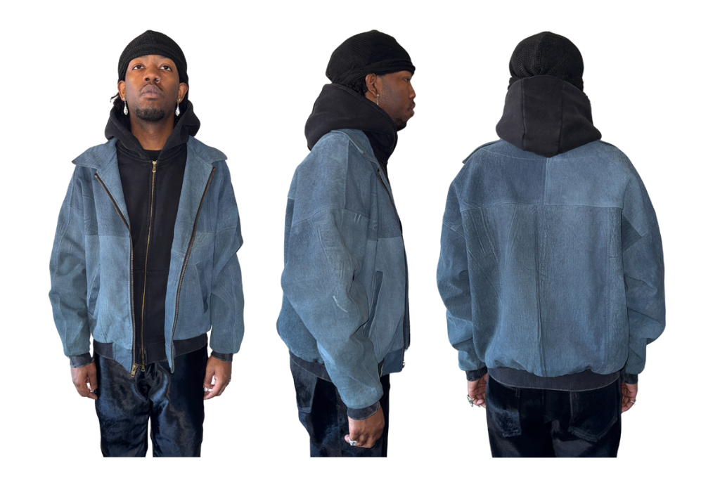 SUEDE HOODIE
