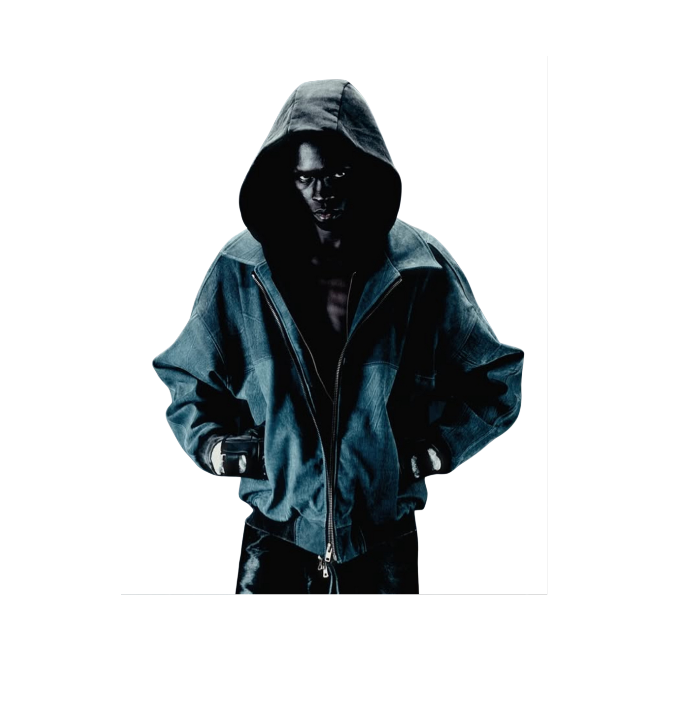 SUEDE HOODIE